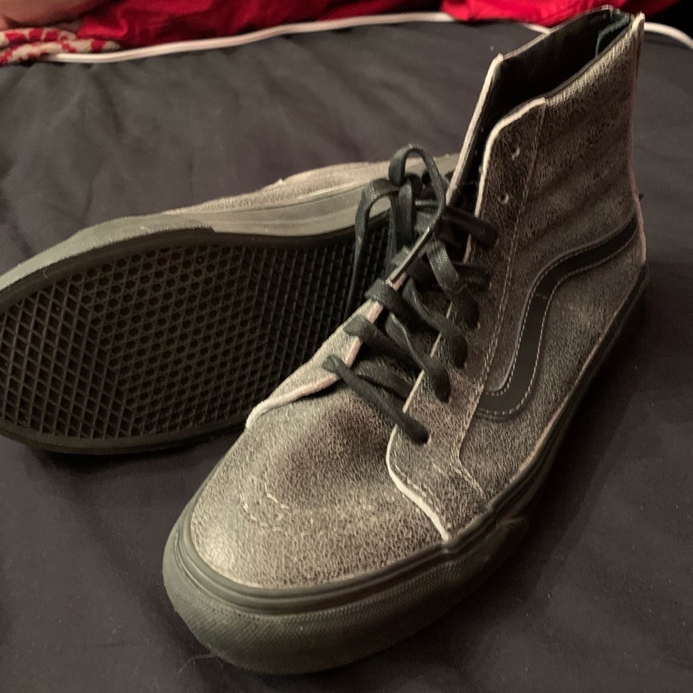 Grey and Black Vans Shoes